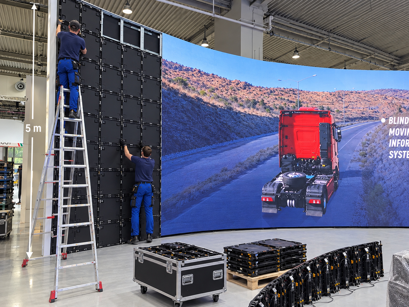 Curved videowall IAA Hannover